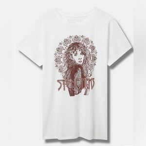 TORRID Stevie Nicks Classic Fit Cotton Crew Tee Marshmallow White Henna